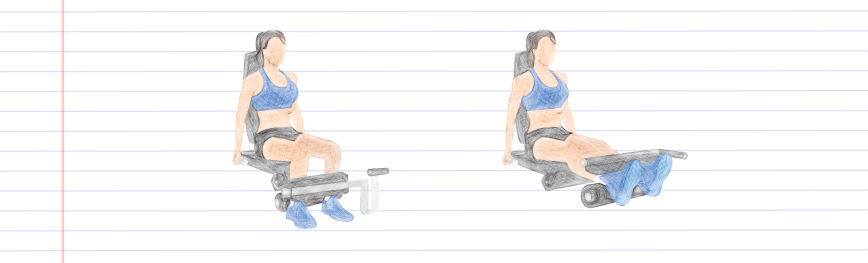 Extensión de cuadriceps en máquina de extensión de piernas
