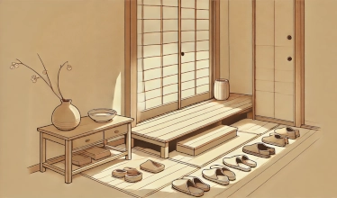 Genkan - Entrada de una casa en Japón