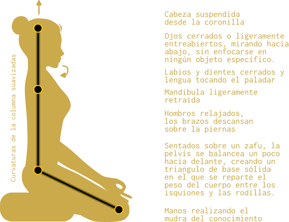 Postura de meditación sentada