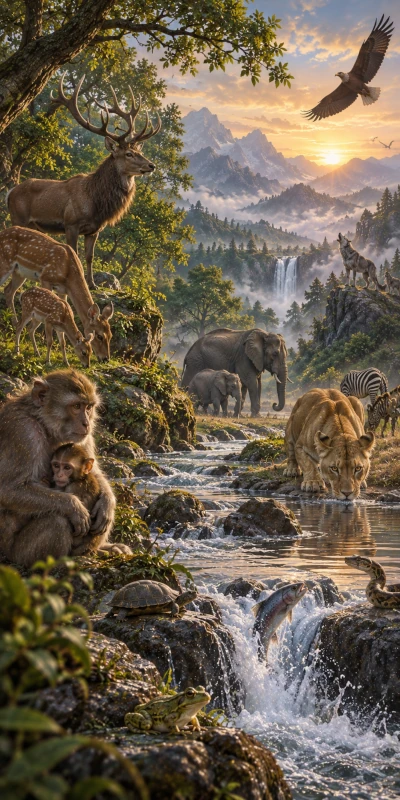 Imagen representativa del Reino de los Animales